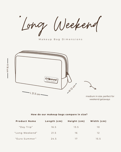 "Long Weekend" Makeup Bag