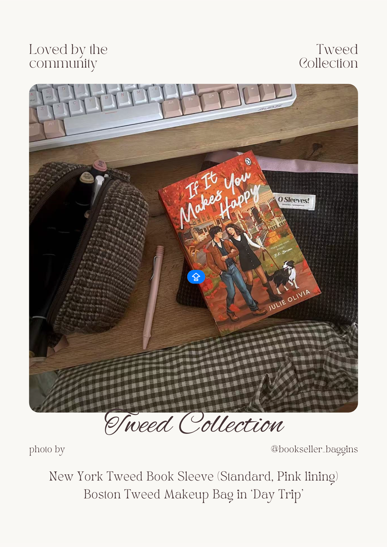 Boston Tweed Makeup Bag