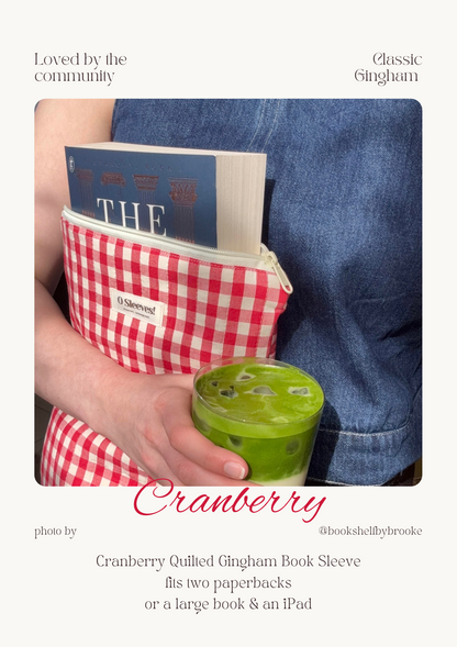 Cranberry Quilted Gingham Reader's Bundle