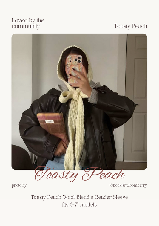 Toasty Peach Wool-Blend e-Reader Sleeve
