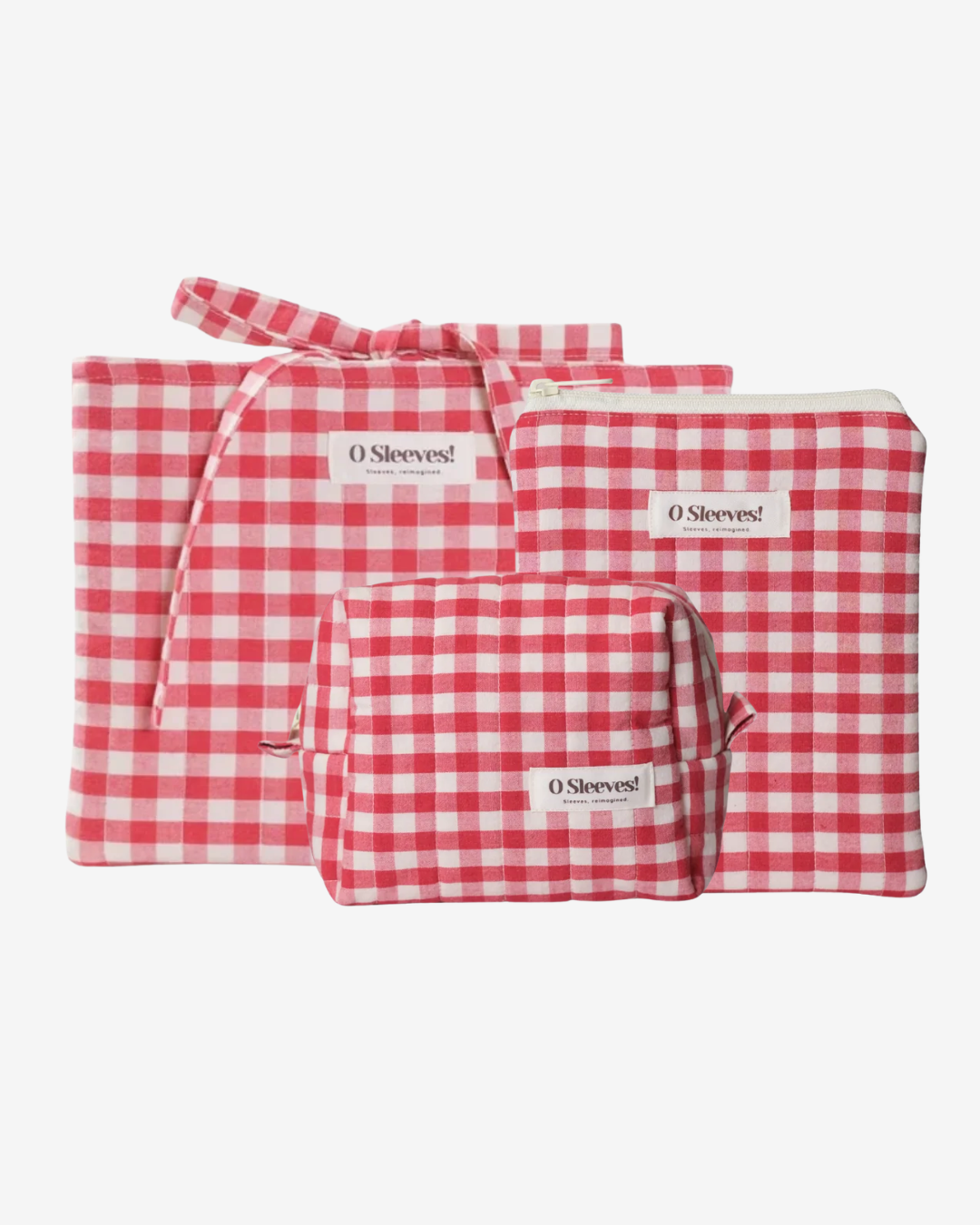 Lovely Reader's Essentials Set - Cranberry Gingham - O Sleeves!