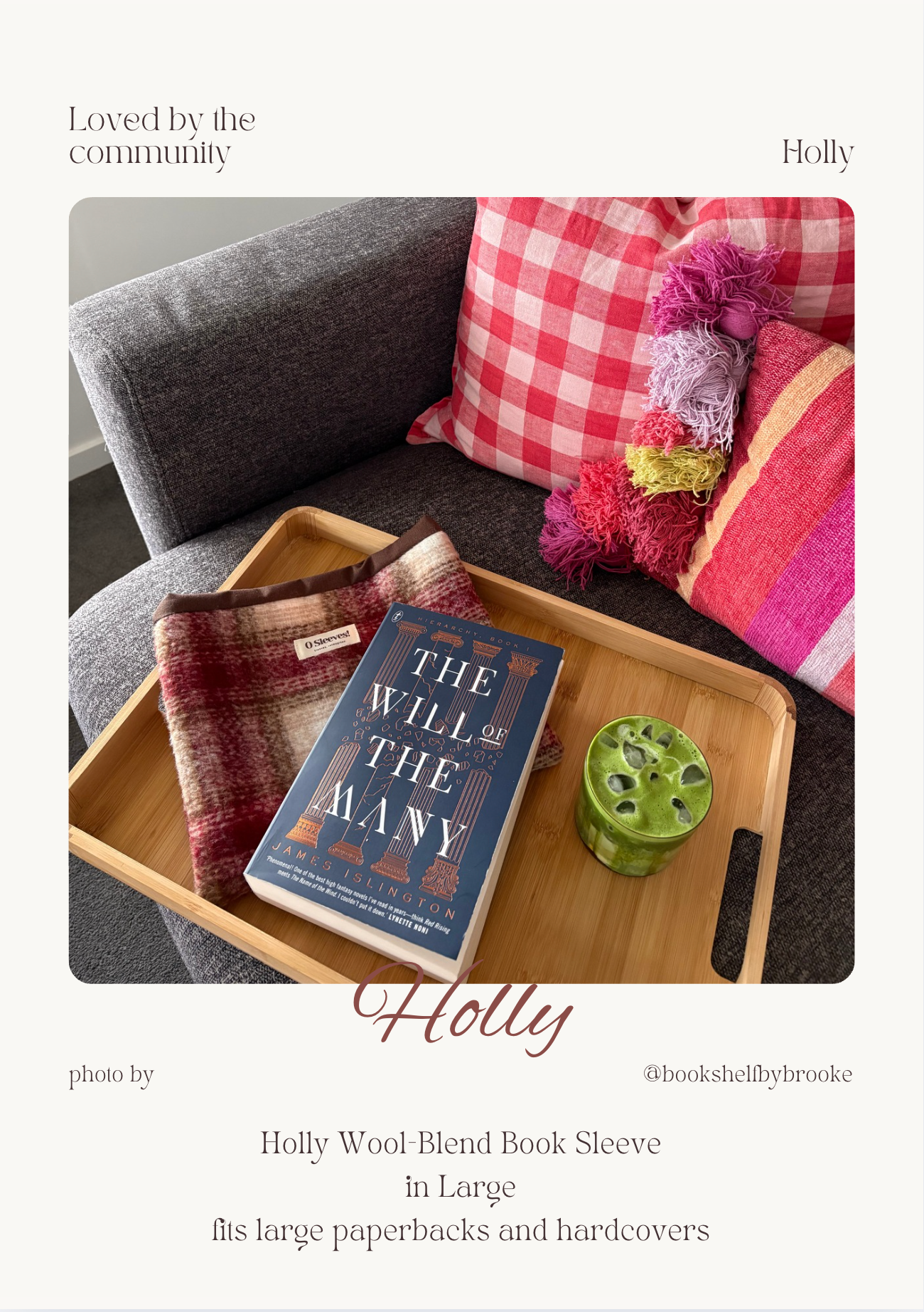 Limited: Holly Wool-Blend Book Sleeve (Standard/Large)