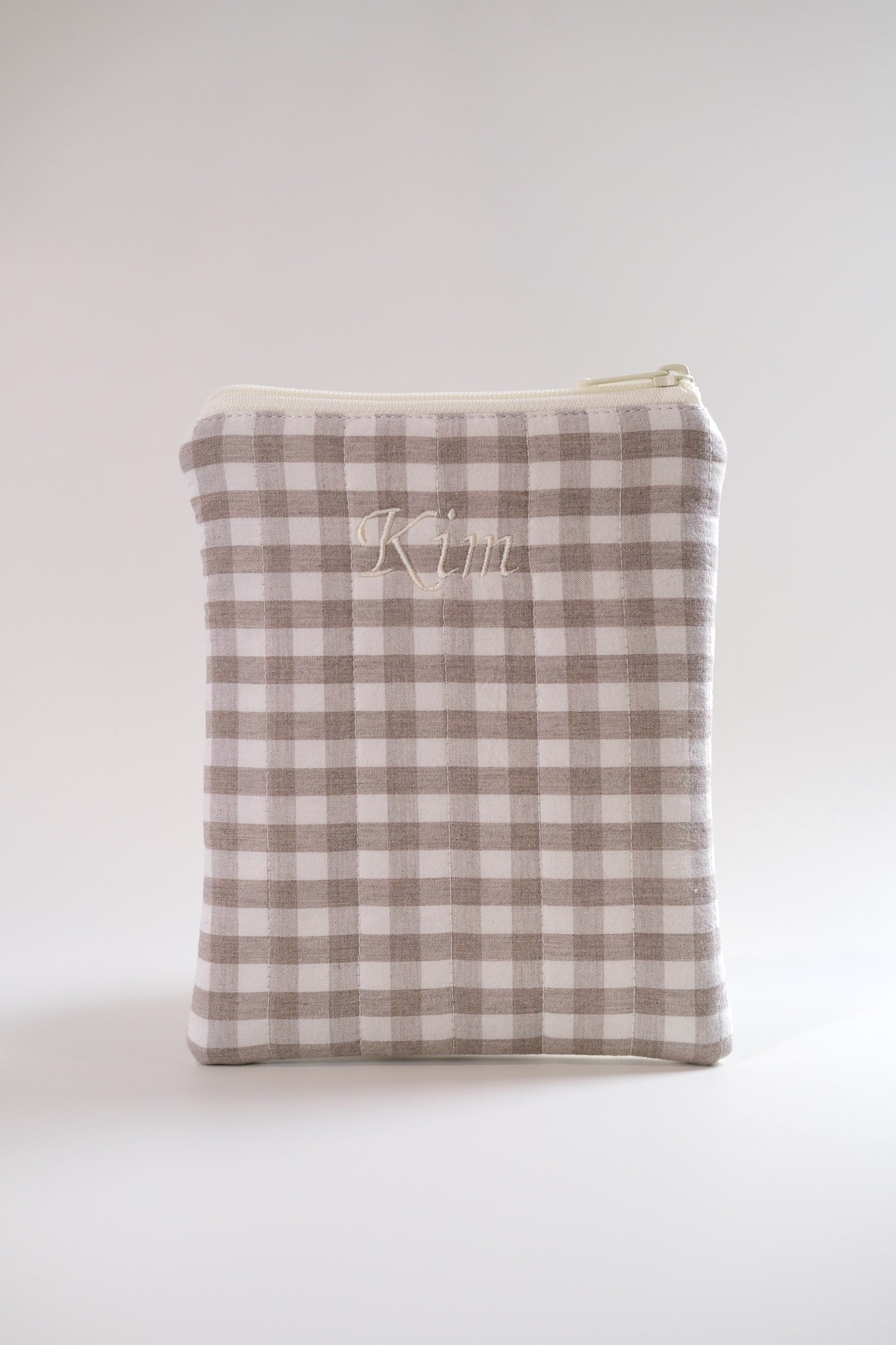 Latte Quilted Gingham e-Reader Sleeve - O Sleeves!