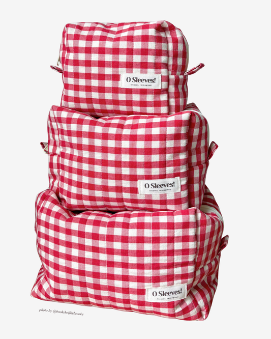 Ready-For-Anything Makeup Bag Trio (Cranberry) - O Sleeves!