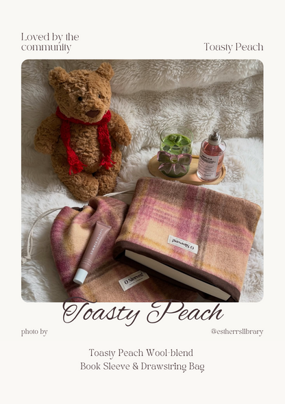 Limited: Toasty Peach Wool-Blend Book Sleeve (Standard/Large)